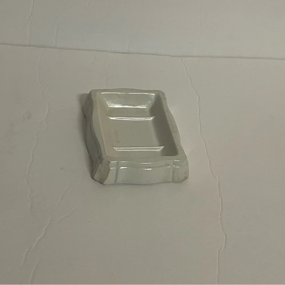 Vintage White Porcelain Soap Holder